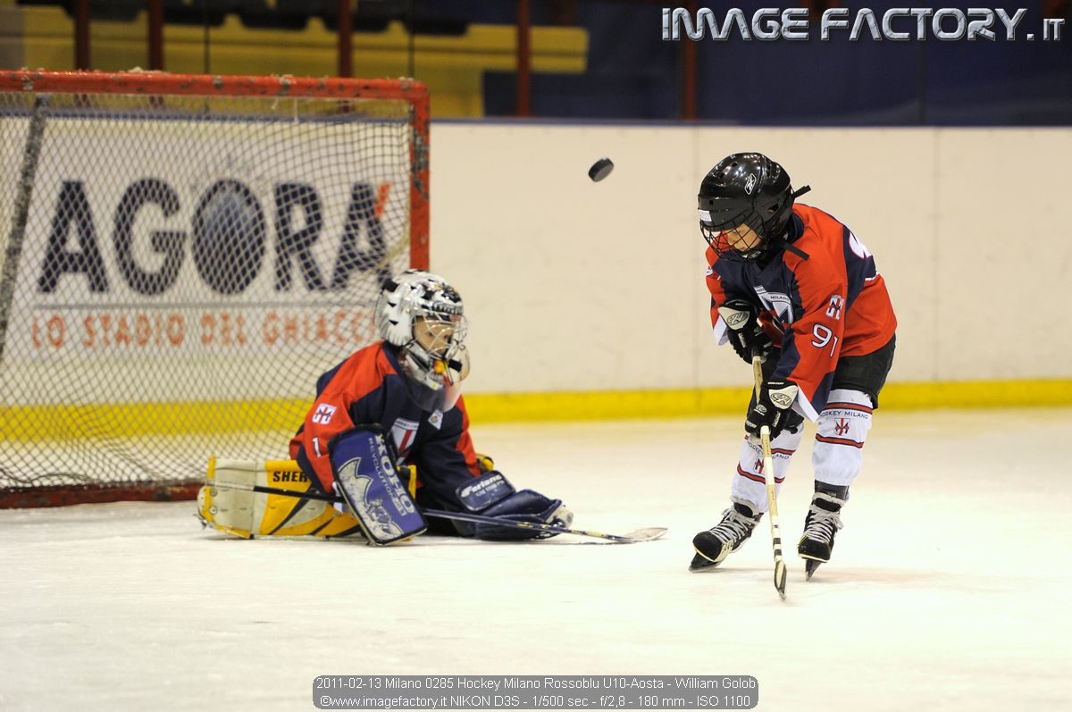 2011-02-13 Milano 0285 Hockey Milano Rossoblu U10-Aosta - William Golob